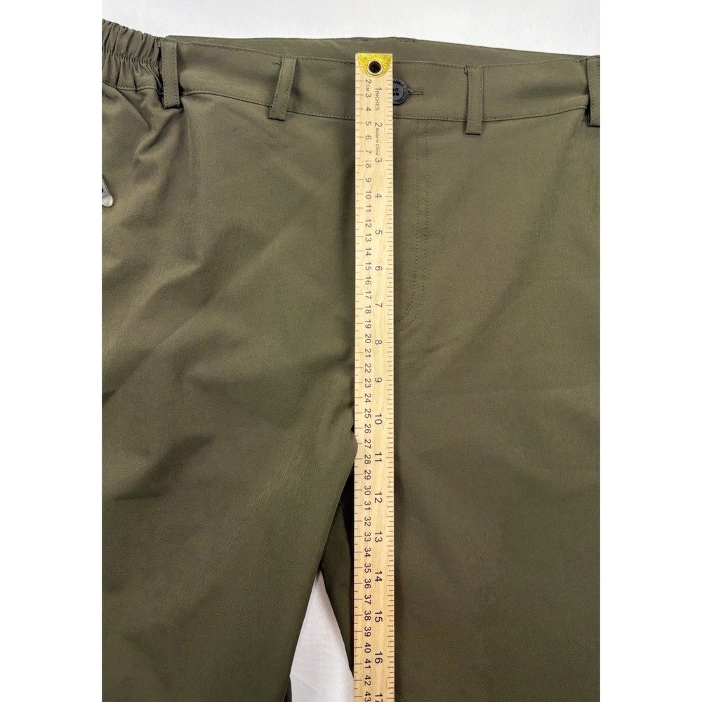 Postropaky Pants Mens 36 Green Cargo Elastic Waist Lightweight Nylon - Picture 12 of 16